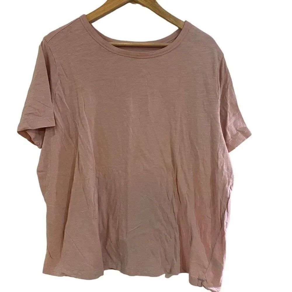 Ava & Viv size 1X blush pink short sleeve blouse women’s